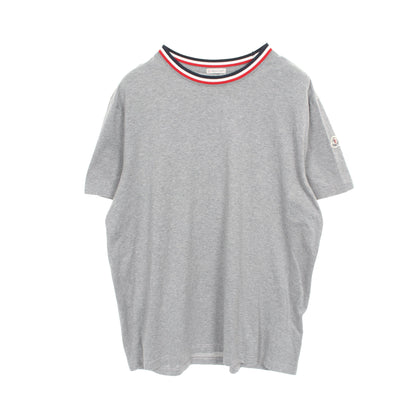 Tシャツ コットン ライトグレー マルチカラー トリコロール モンクレール トップス MONCLER