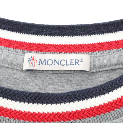 Tシャツ コットン ライトグレー マルチカラー トリコロール モンクレール トップス MONCLER