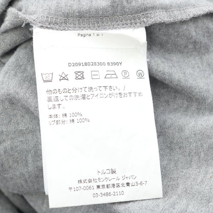 Tシャツ コットン ライトグレー マルチカラー トリコロール モンクレール トップス MONCLER