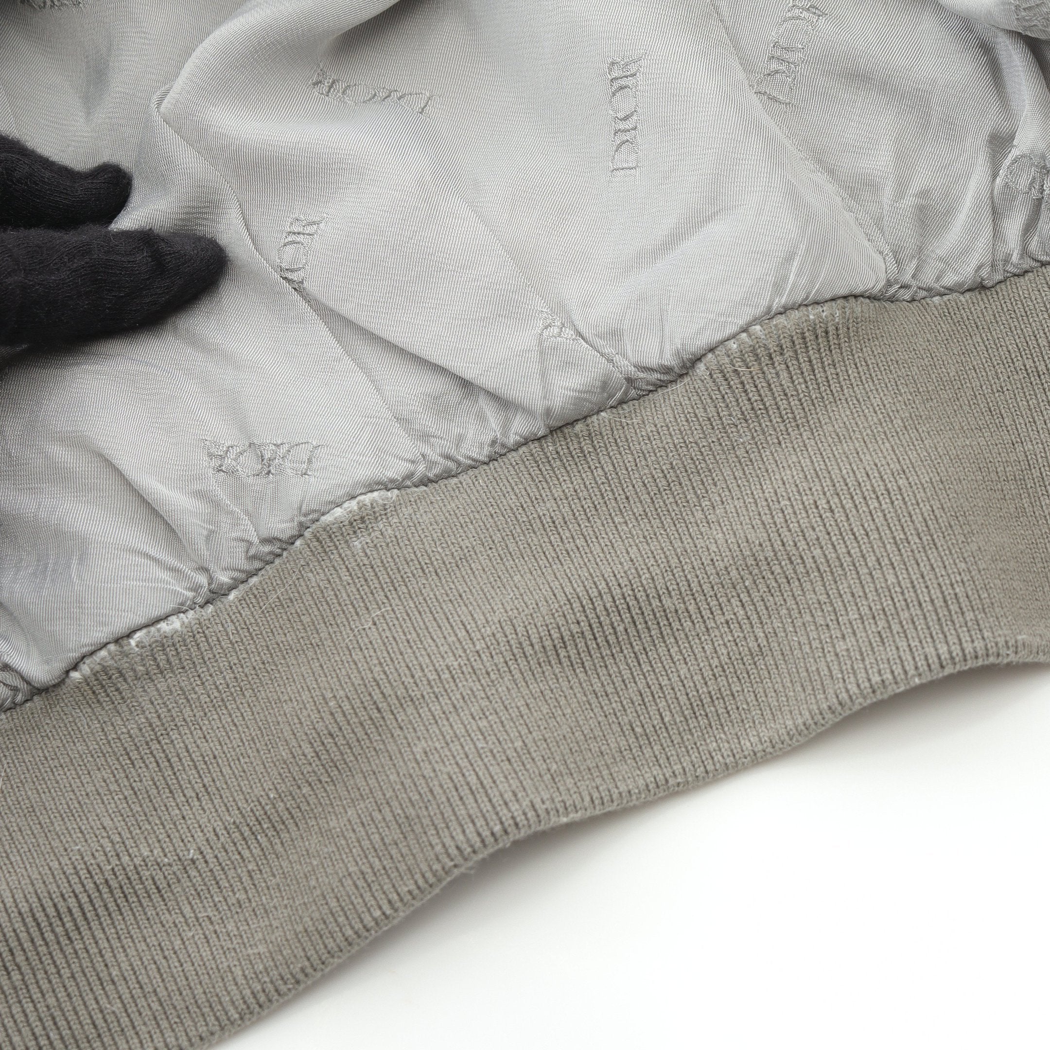 ボンバージャケット ブルゾン ロゴパッチ コットン ナイロン グレー