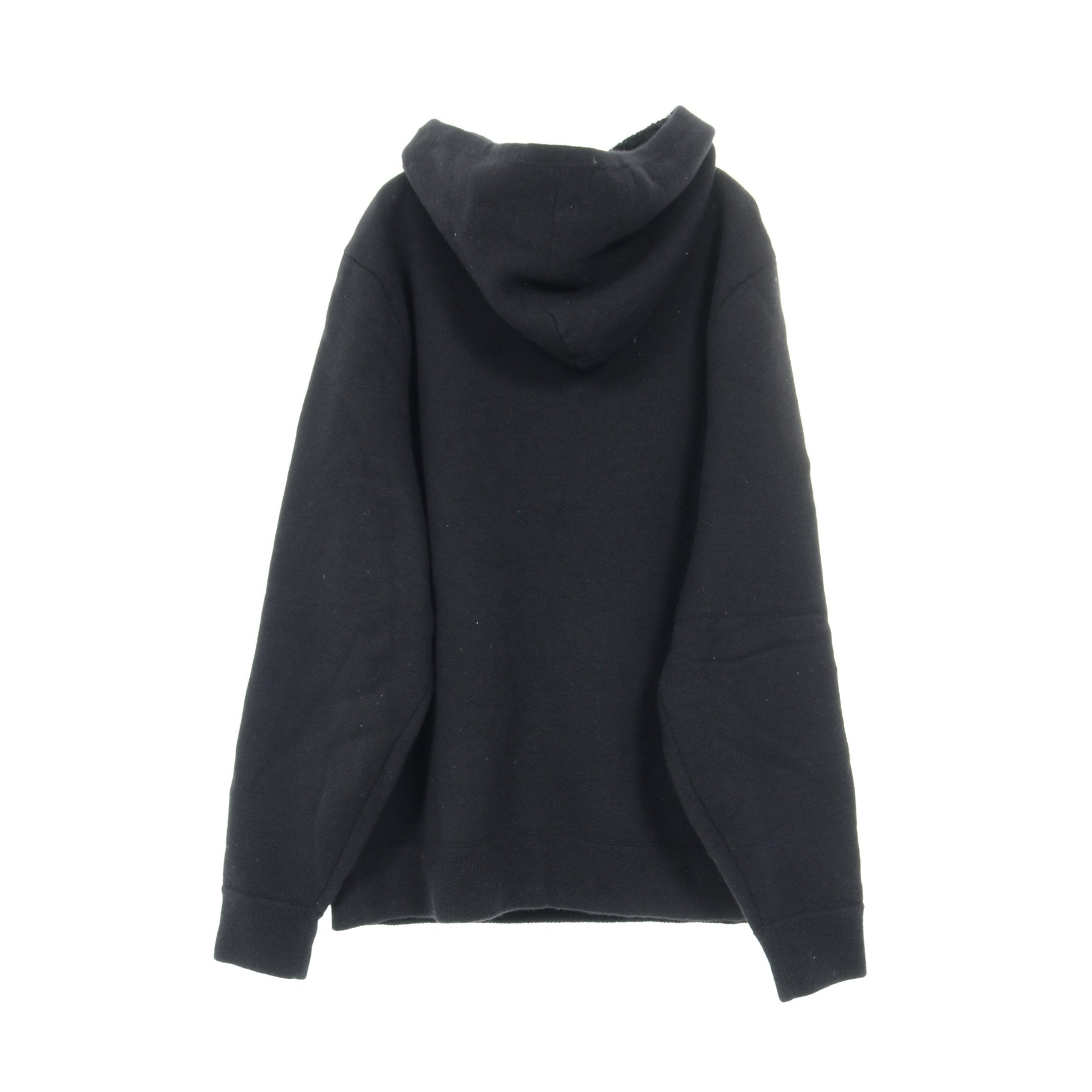 ニット プルオーバーパーカー アームロゴ 刺繍 カシミヤ ブラック