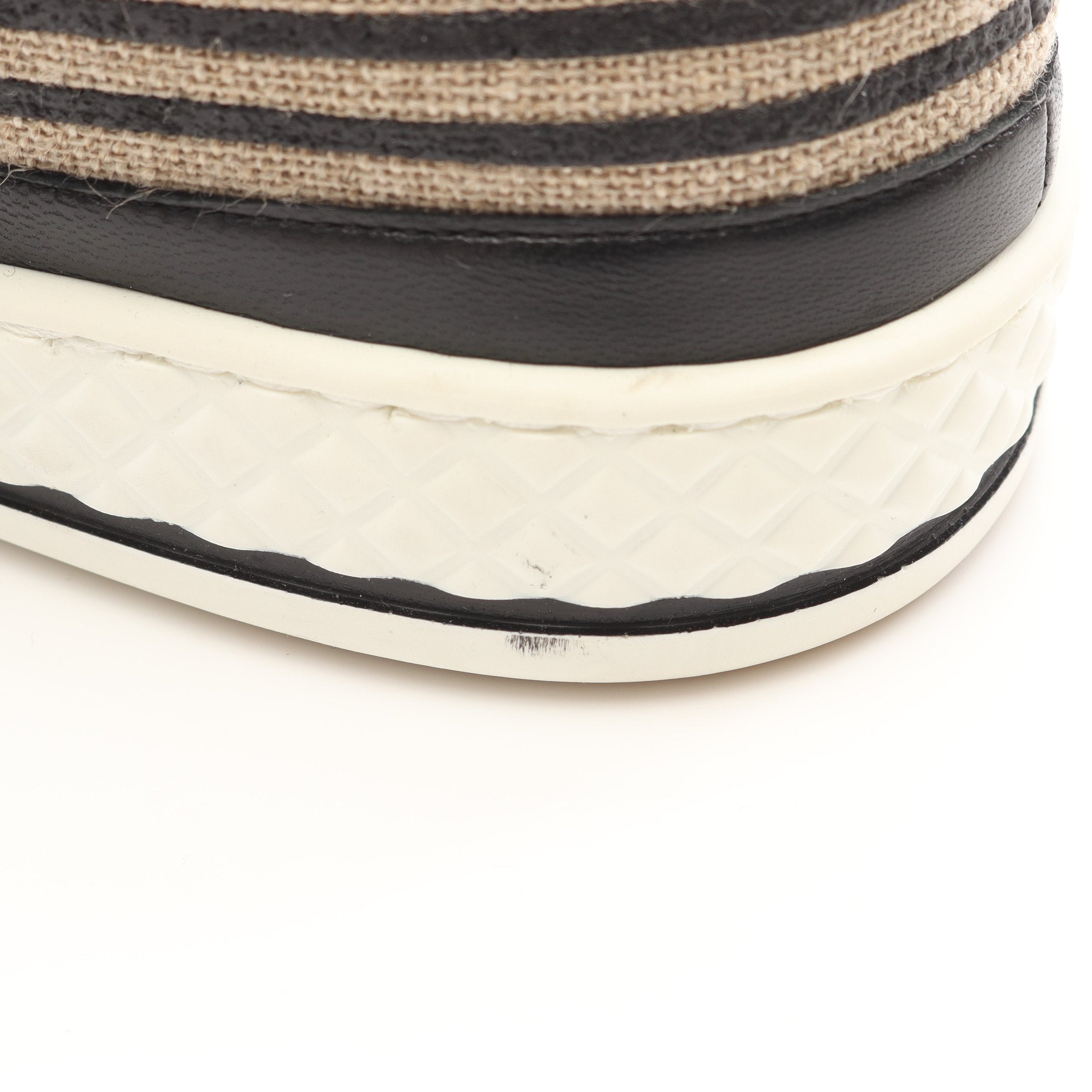 ココマーク ハイカットスニーカー キャンバス レザー ベージュ