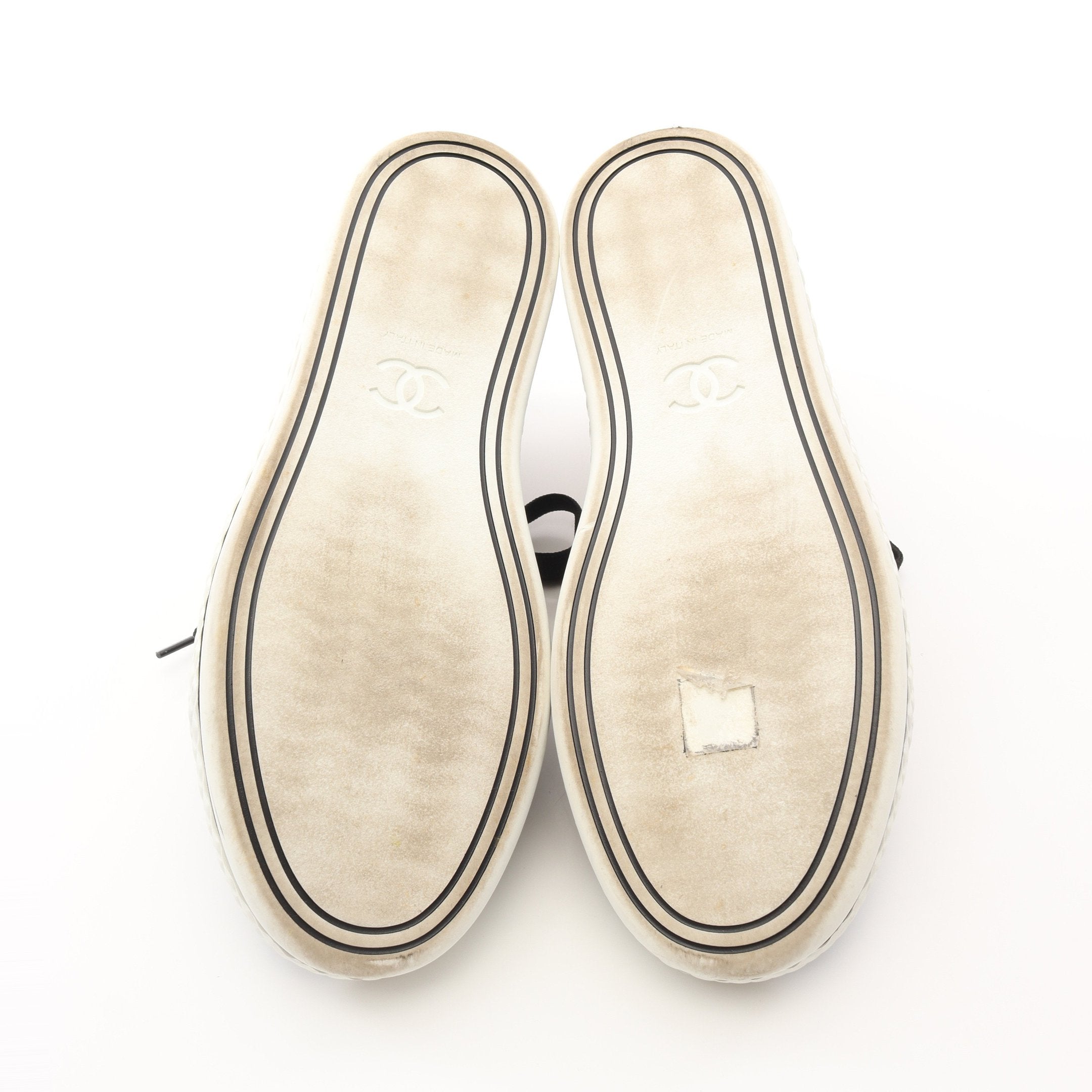 ココマーク ハイカットスニーカー キャンバス レザー ベージュ