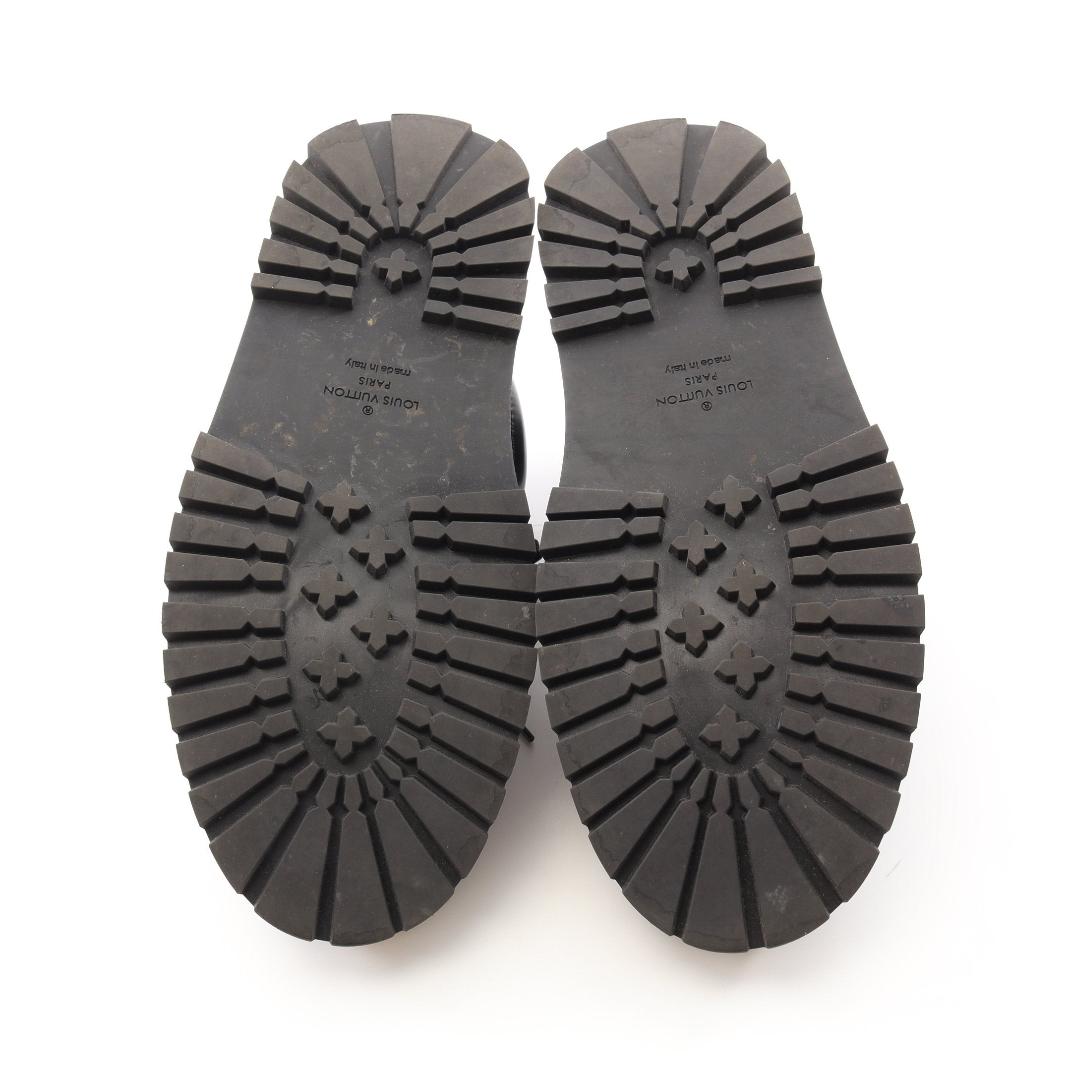 アベスライン ダービー モノグラム スニーカー レザー ブラック ルイ