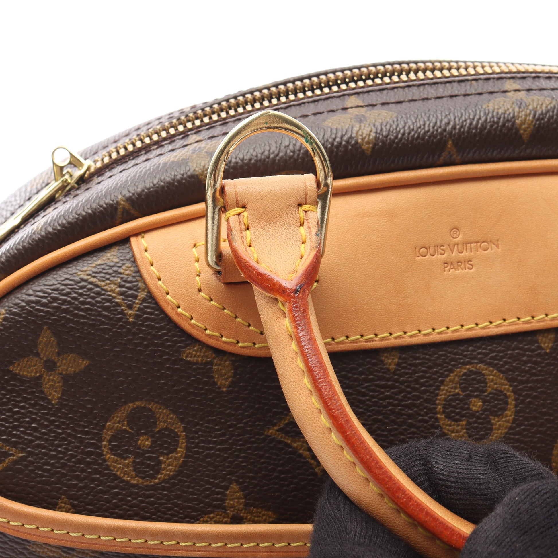 トゥルーヴィル モノグラム ハンドバッグ PVC レザー ブラウン ルイヴィトン バッグ LOUIS VUITTON