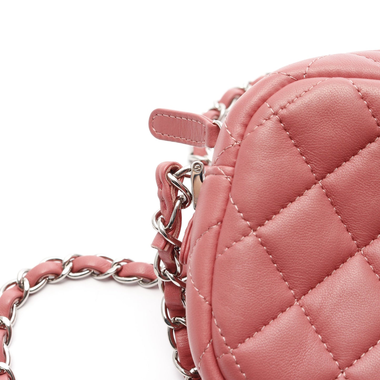 マトラッセ チェーンショルダーバッグ ラムスキン ピンク シルバー金具 シャネル バッグ CHANEL