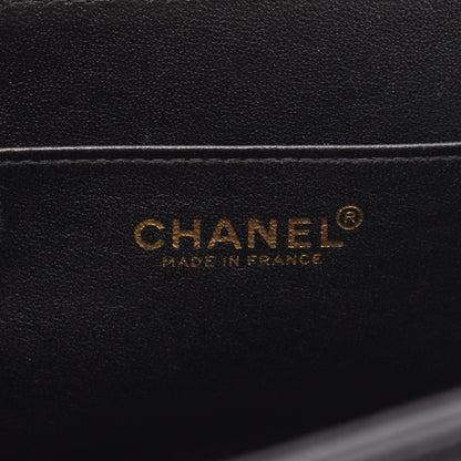 2.55 チョコバー Wチェーンショルダーバッグ ラムスキン ブラック ゴールド金具 シャネル バッグ CHANEL