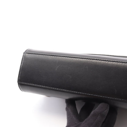 2.55 チョコバー Wチェーンショルダーバッグ ラムスキン ブラック ゴールド金具 シャネル バッグ CHANEL