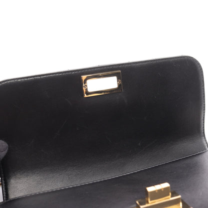 2.55 チョコバー Wチェーンショルダーバッグ ラムスキン ブラック ゴールド金具 シャネル バッグ CHANEL