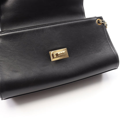 2.55 チョコバー Wチェーンショルダーバッグ ラムスキン ブラック ゴールド金具 シャネル バッグ CHANEL