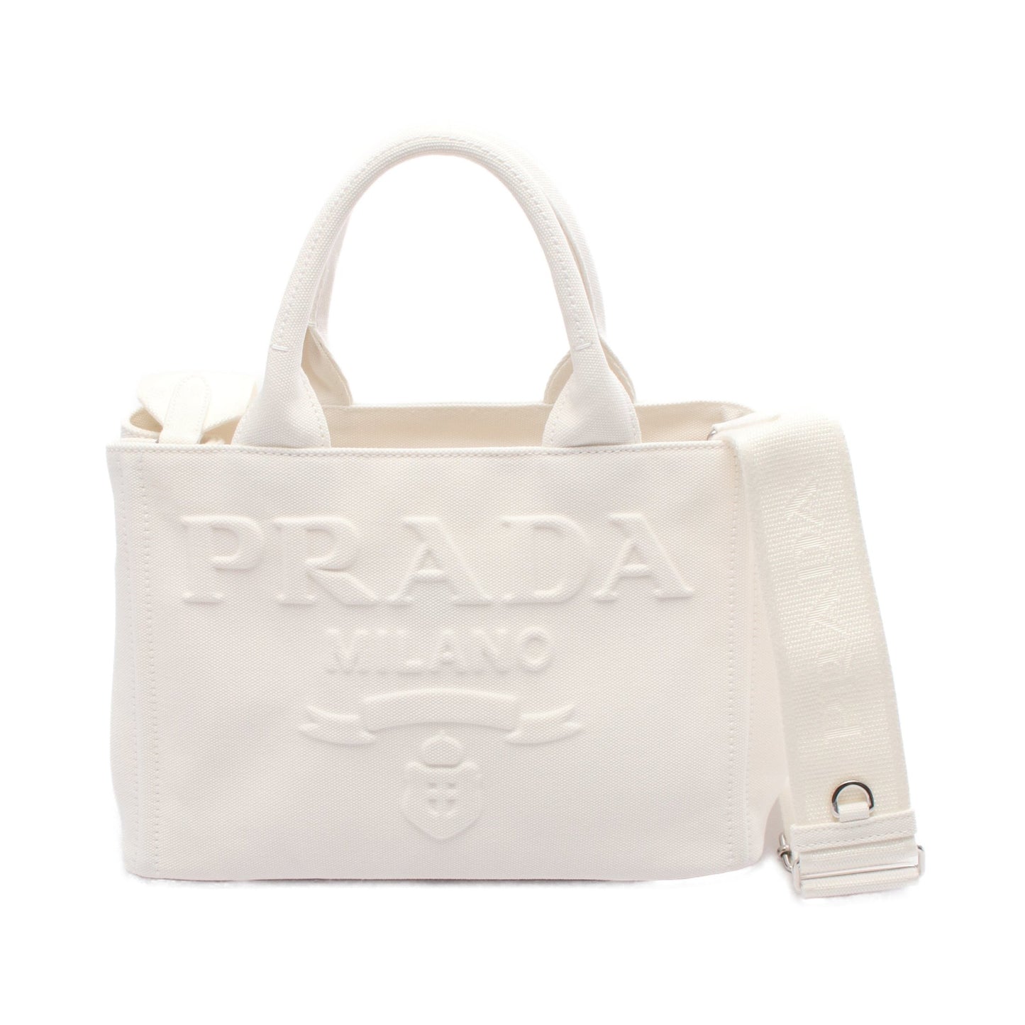 美品 PRADA プラダ クリアトートバッグ プレックス カナパ ハンド 