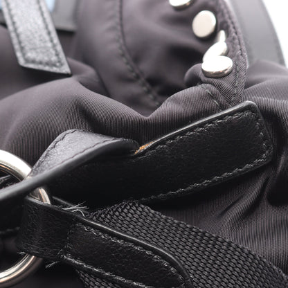 VELA バックパック リュックサック ナイロン レザー ブラック スタッズ プラダ バッグ PRADA