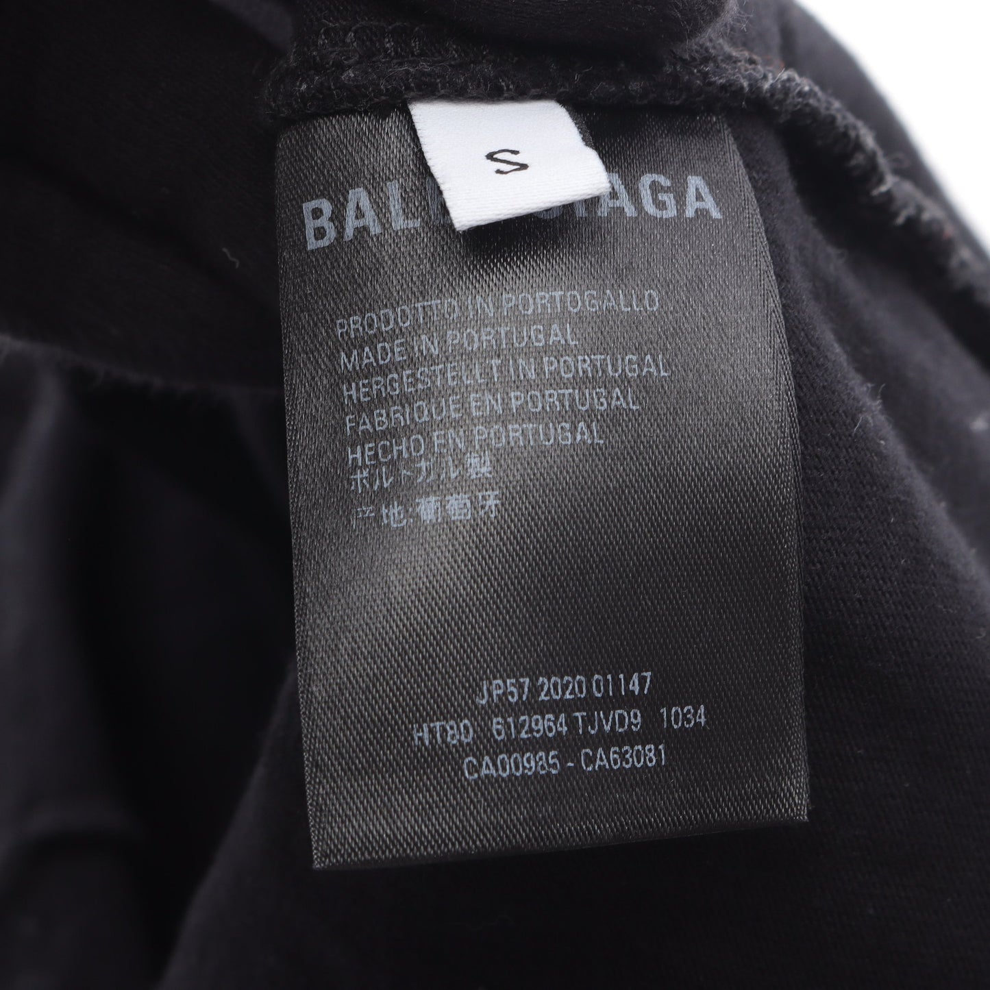 ロゴ刺繡 Tシャツ コットン ブラック バレンシアガ トップス BALENCIAGA
