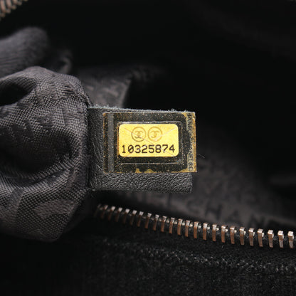 ココマーク チェーンハンドバッグ ベロア ブラック シルバー金具 シャネル バッグ CHANEL