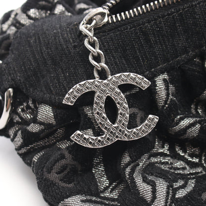 ココマーク チェーンハンドバッグ ベロア ブラック シルバー金具 シャネル バッグ CHANEL