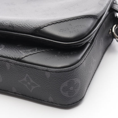 トリオ メッセンジャー モノグラム エクリプス ショルダーバッグ PVC レザー ブラック グレー ルイヴィトン バッグ LOUIS VUITTON