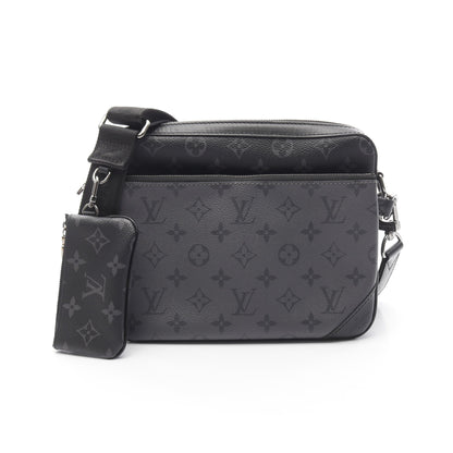 トリオ メッセンジャー モノグラム エクリプス ショルダーバッグ PVC レザー ブラック グレー ルイヴィトン バッグ LOUIS VUITTON