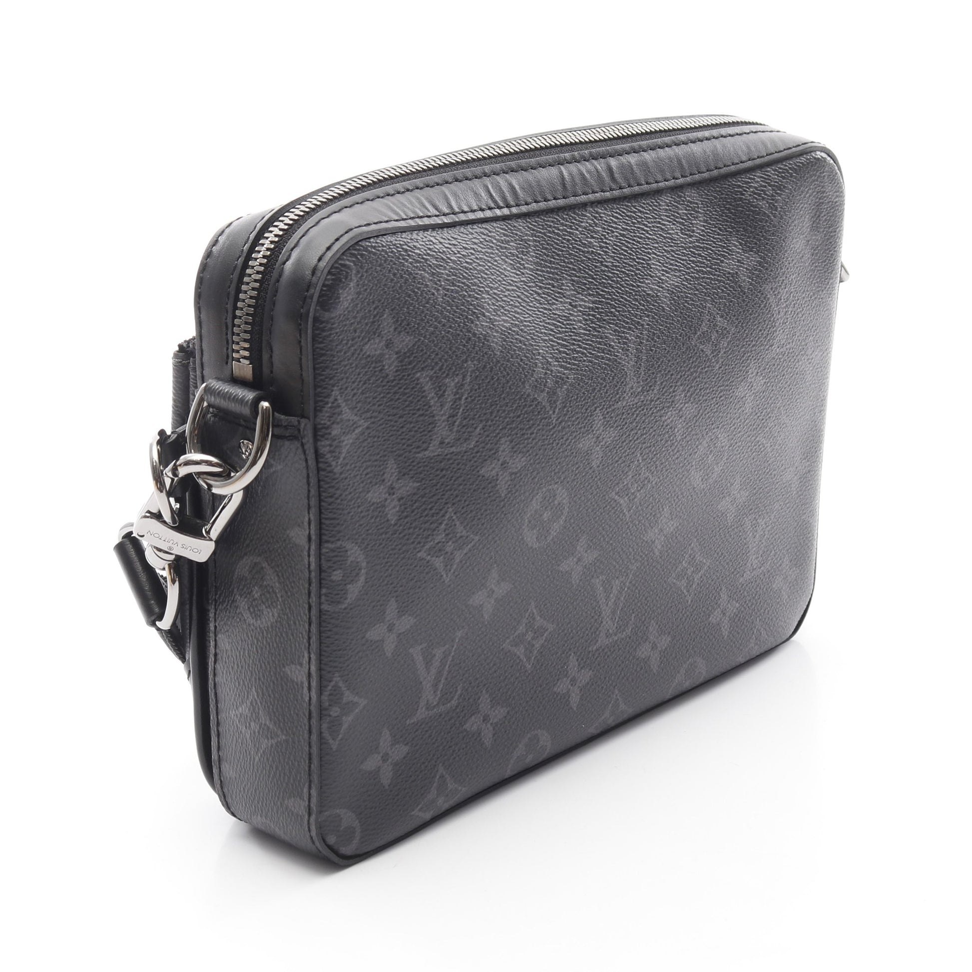 トリオ メッセンジャー モノグラム エクリプス ショルダーバッグ PVC レザー ブラック グレー ルイヴィトン バッグ LOUIS VUITTON
