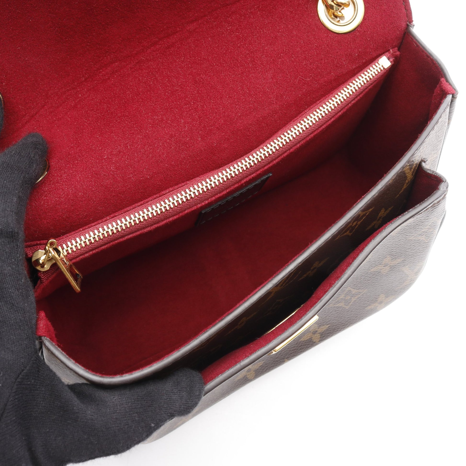 パッシー モノグラム チェーンショルダーバッグ PVC レザー ブラウン ブラック ルイヴィトン バッグ LOUIS VUITTON