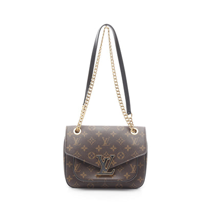 パッシー モノグラム チェーンショルダーバッグ PVC レザー ブラウン ブラック ルイヴィトン バッグ LOUIS VUITTON