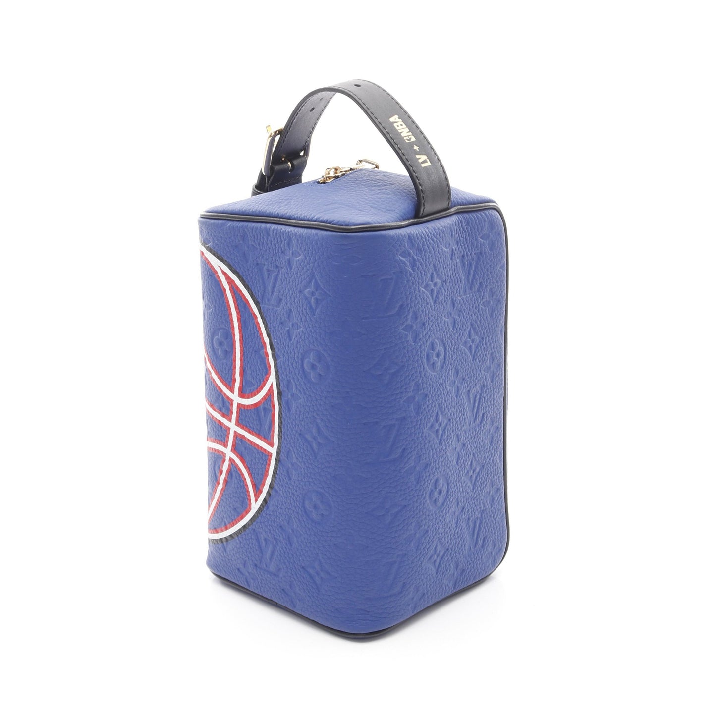 LOUIS VUITTON x NBA クローク ドップキット モノグラムエンボス セカンドバッグ ハンドバッグ レザー ブルー マルチカラー ルイヴィトン バッグ LOUIS VUITTON
