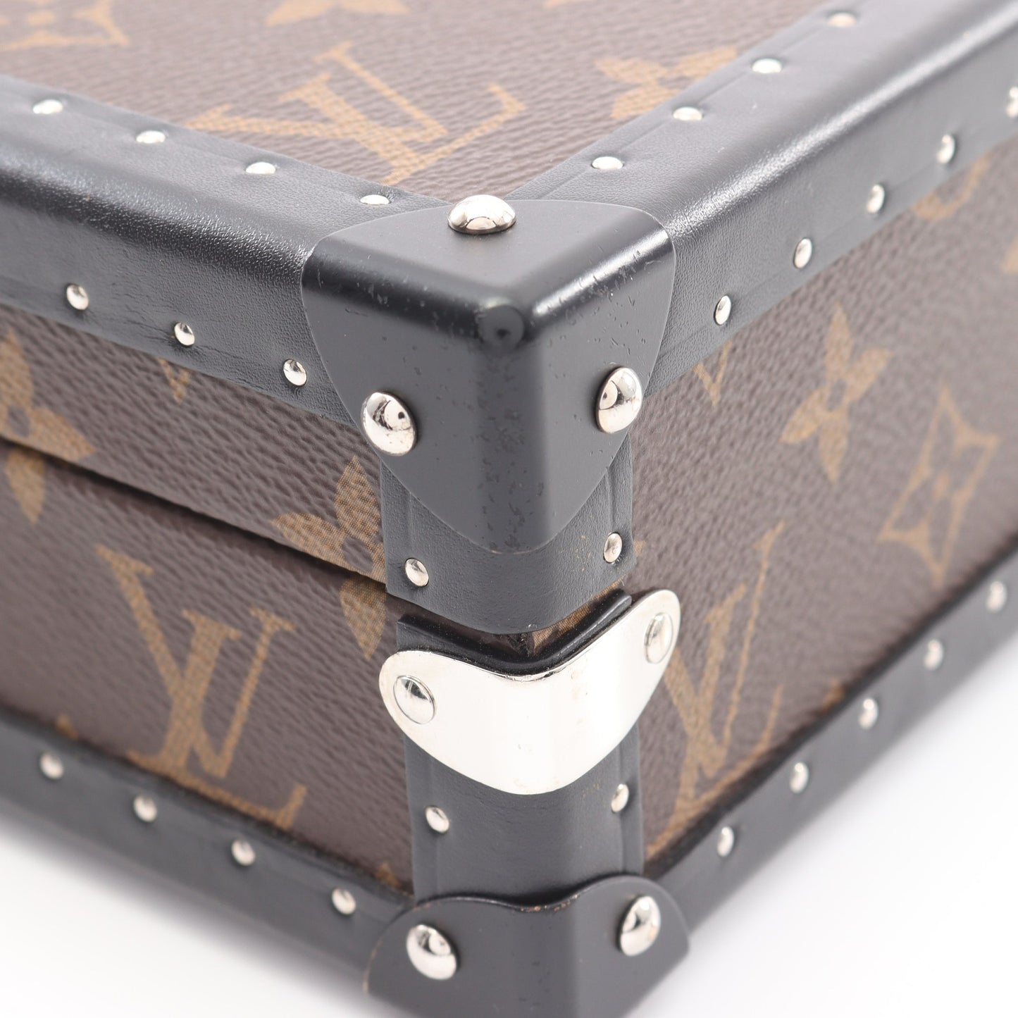クラッチ ボックス モノグラムマカサー ショルダーバッグ PVC レザー ブラウン ブラック ルイヴィトン バッグ LOUIS VUITTON