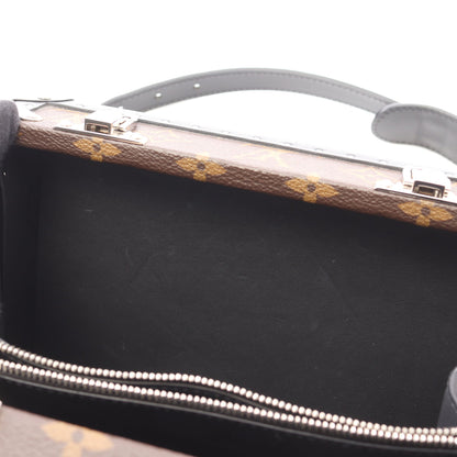クラッチ ボックス モノグラムマカサー ショルダーバッグ PVC レザー ブラウン ブラック ルイヴィトン バッグ LOUIS VUITTON