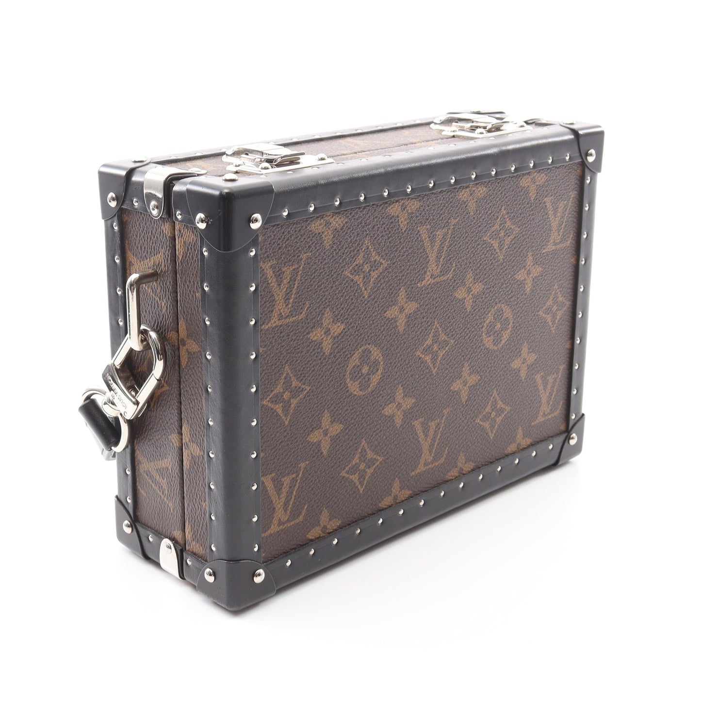 クラッチ ボックス モノグラムマカサー ショルダーバッグ PVC レザー ブラウン ブラック ルイヴィトン バッグ LOUIS VUITTON