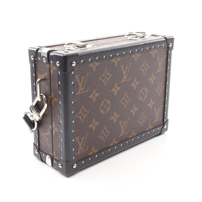 クラッチ ボックス モノグラムマカサー ショルダーバッグ PVC レザー ブラウン ブラック ルイヴィトン バッグ LOUIS VUITTON