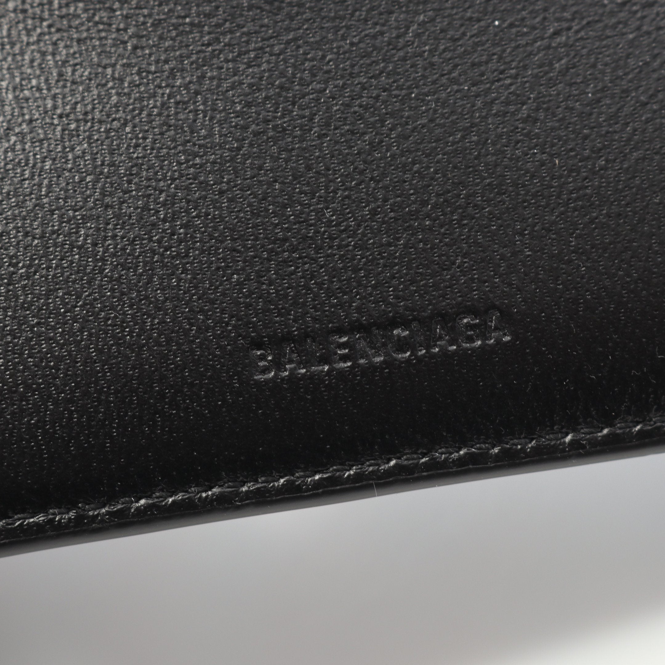 CASH SQUARE COIN WALLET 二つ折り財布 レザー ブラック バレンシアガ