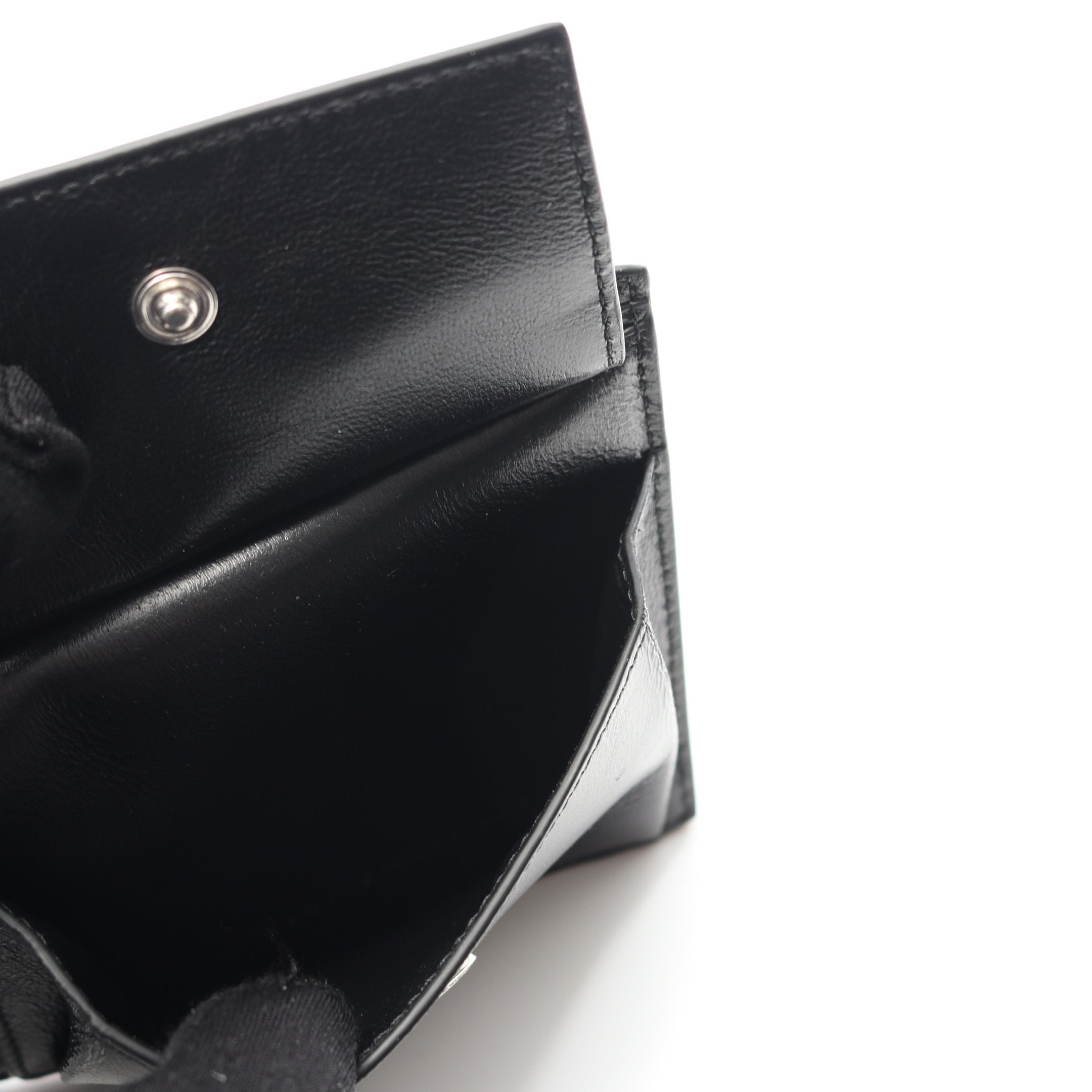 CASH SQUARE COIN WALLET 二つ折り財布 レザー ブラック バレンシアガ