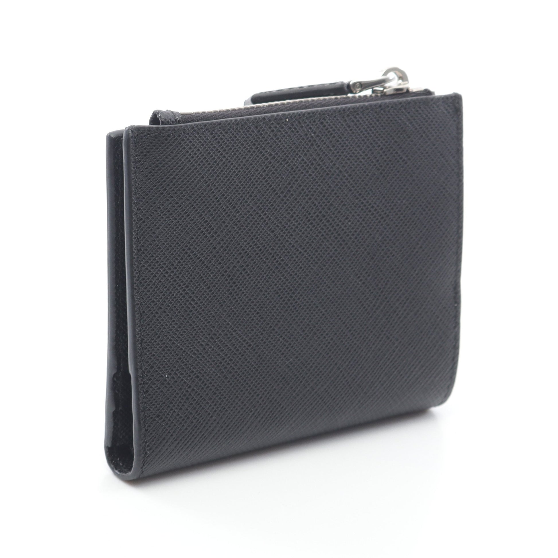 SAFFIANO TRIANG 二つ折り財布 サフィアーノレザー ブラック プラダ  