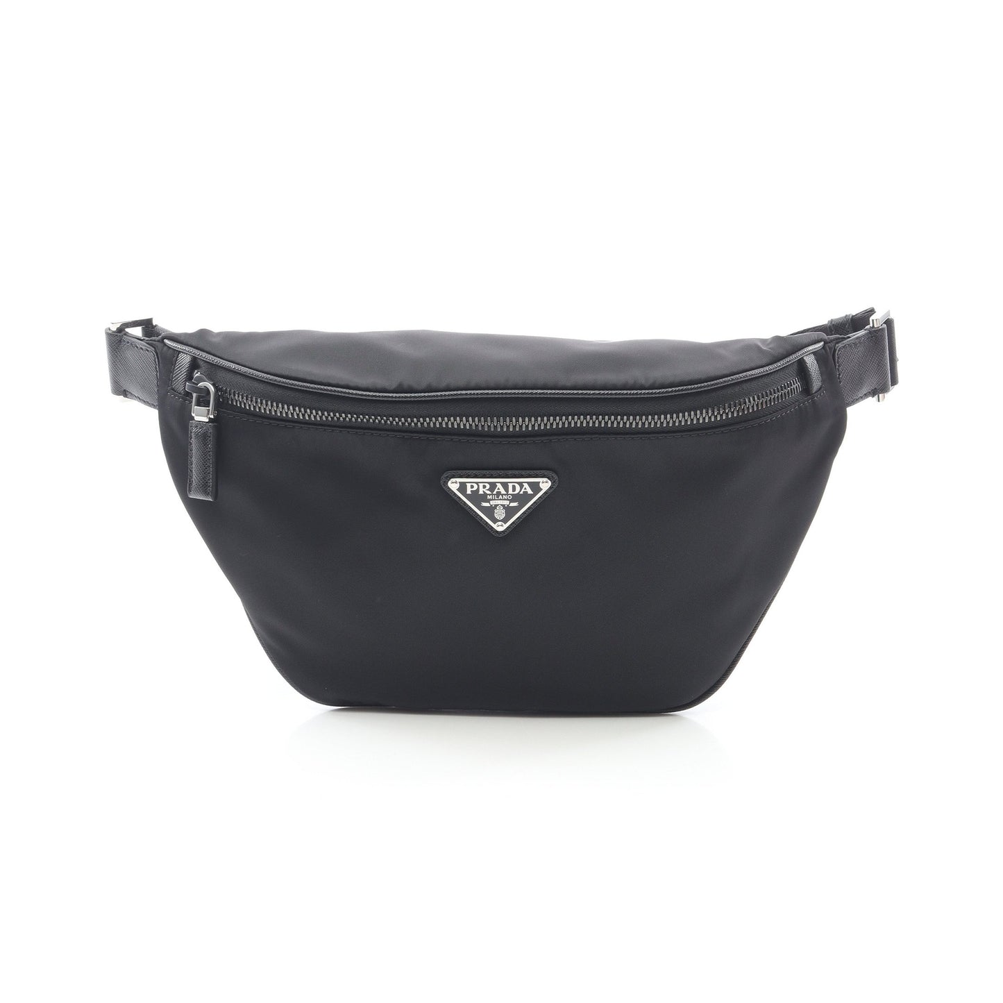 RE-NYLON TESSUTO+SAFFIANO ベルトバッグ ボディバッグ ウエストバッグ ナイロン サフィアーノレザー ブラック プラダ バッグ PRADA
