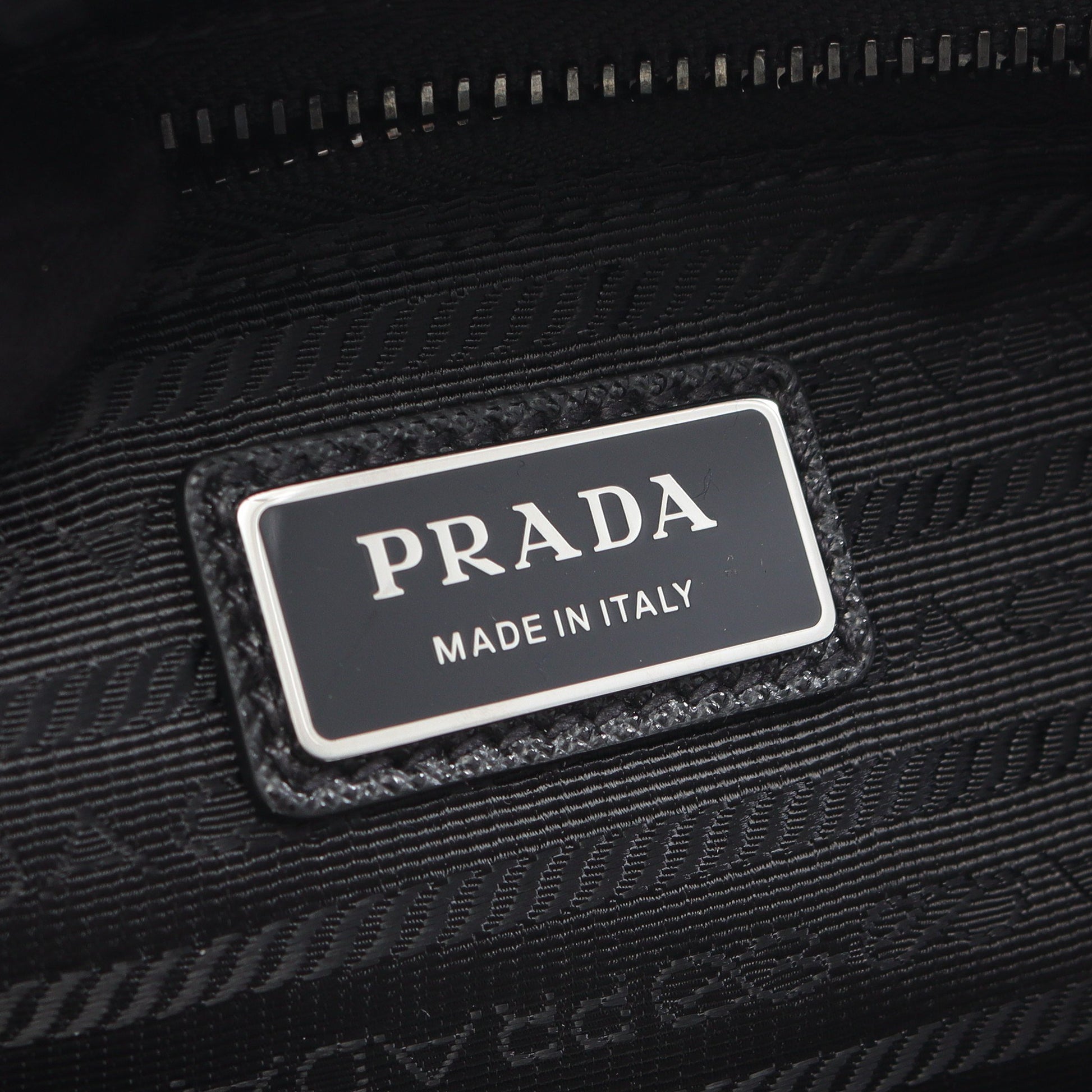 RE-NYLON TESSUTO+SAFFIANO ベルトバッグ ボディバッグ ウエストバッグ ナイロン サフィアーノレザー ブラック プラダ バッグ PRADA