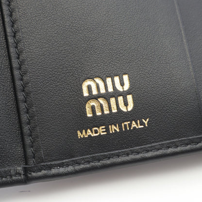 SOFTY METAL 三つ折り財布 レザー ブラック ミュウミュウ – RECLO 