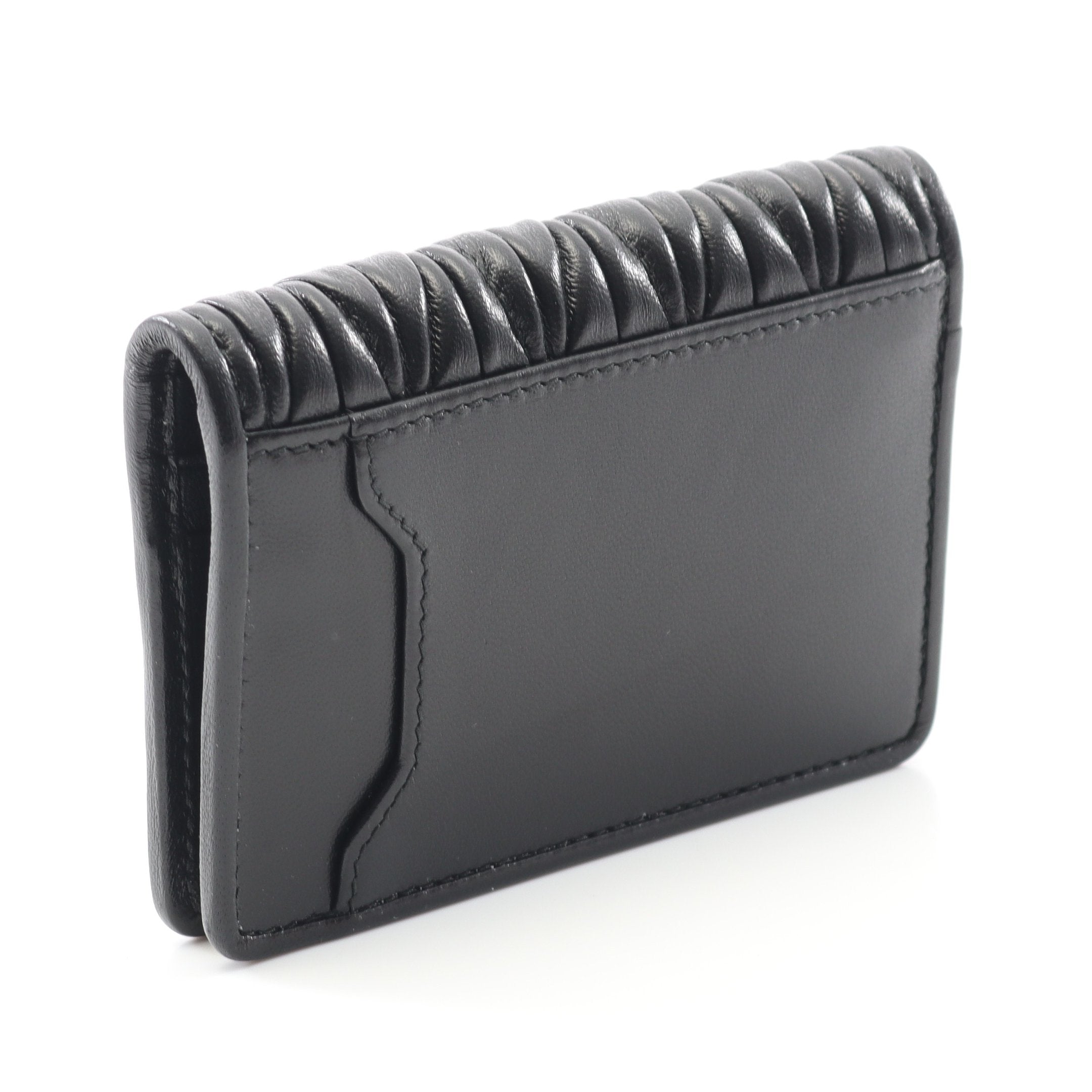 マテラッセ カードケース レザー ブラック ミュウミュウ – RECLO