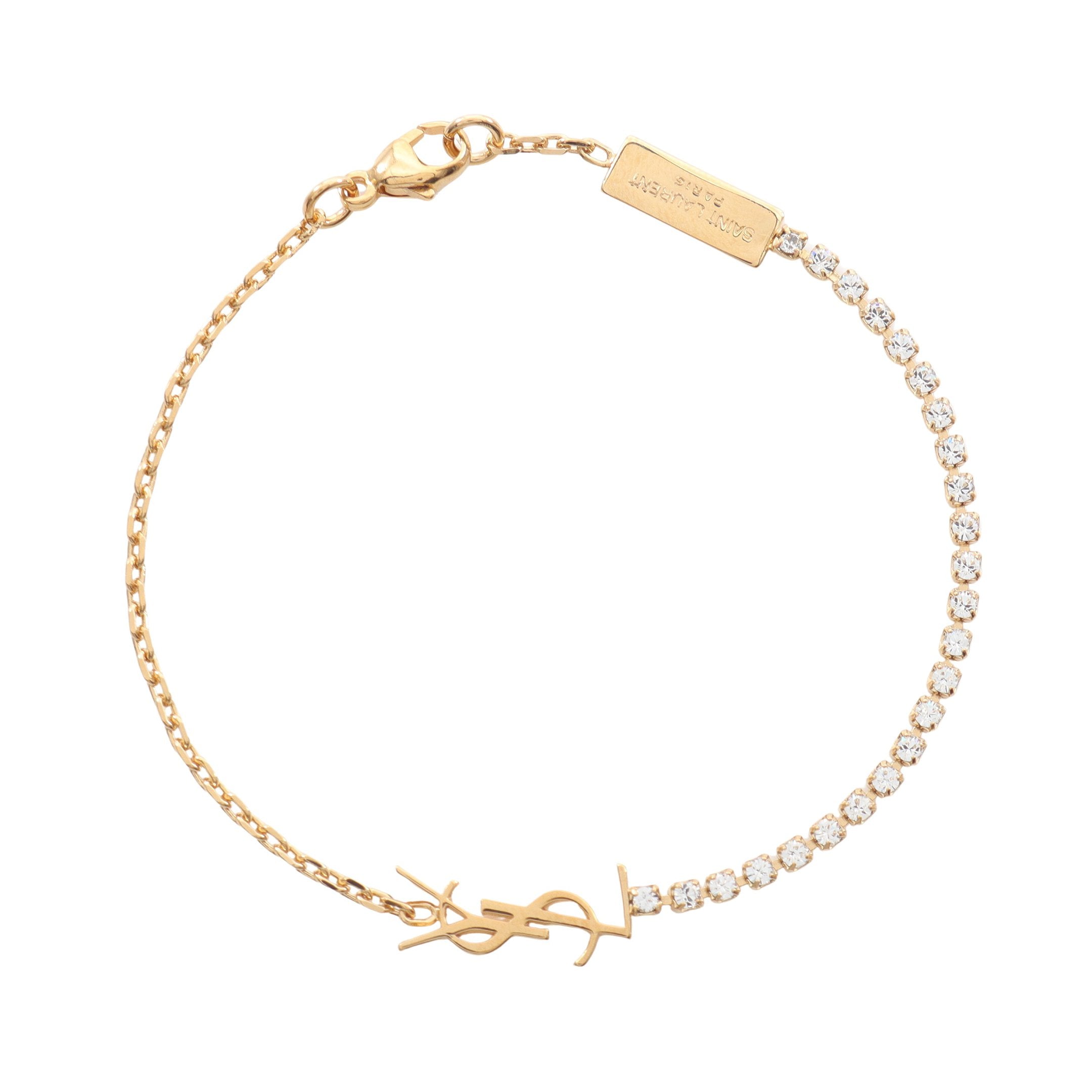 SAINT LAURENT ゴールドビーズブレスレット サン・ローラン(Saint Laurent) メタル チャームブレスレット