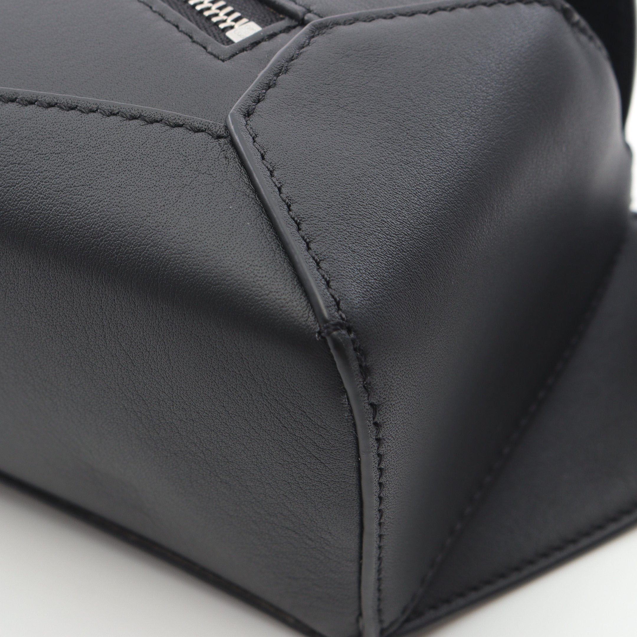 パズル バムバッグ ミニ ボディバッグ ウエストバッグ レザー ブラック