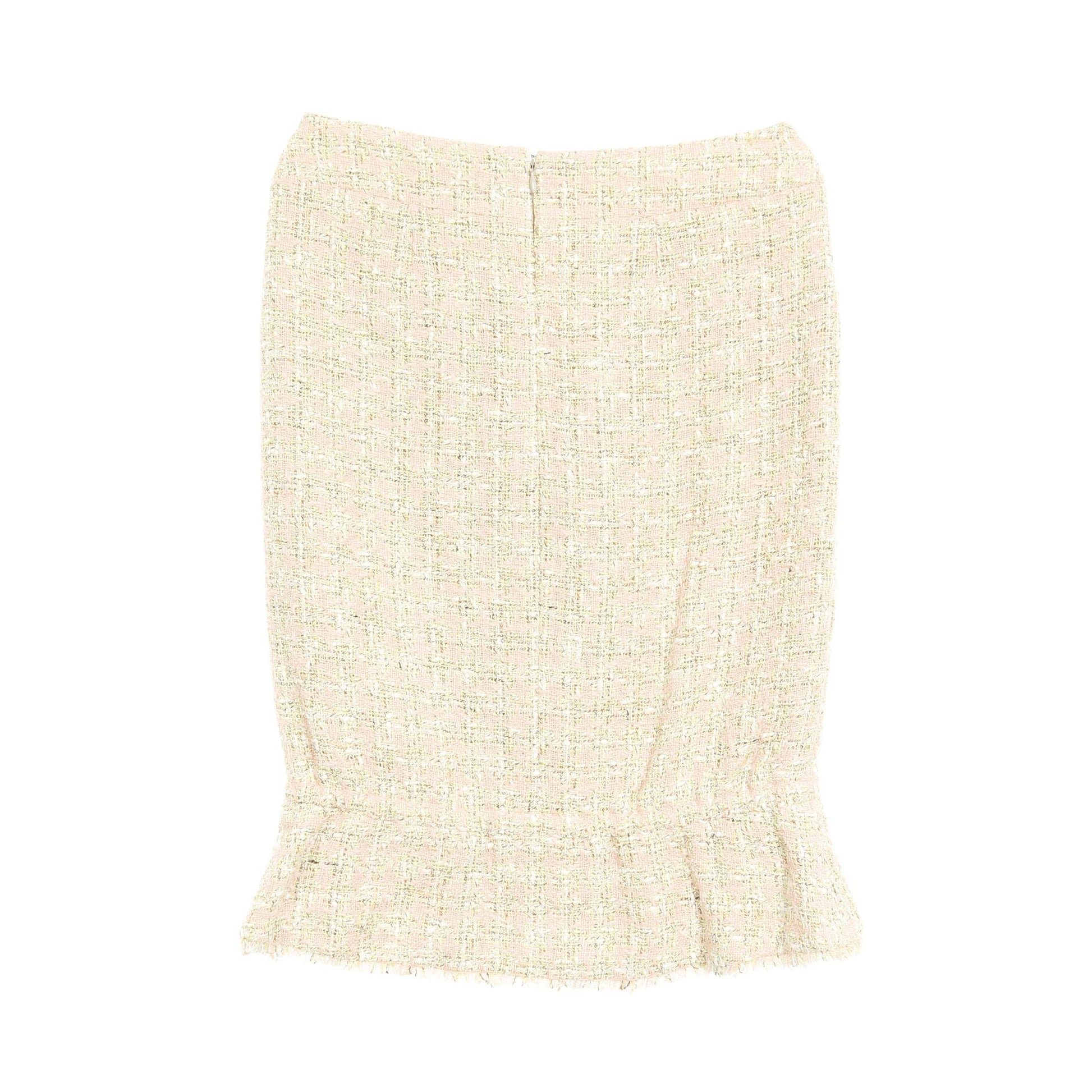 ココマーク ツイード スカート コットン リネン シルク ライトピンク  