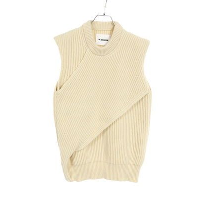 ベスト ウール オフホワイト ニット ジルサンダー トップス JIL SANDER