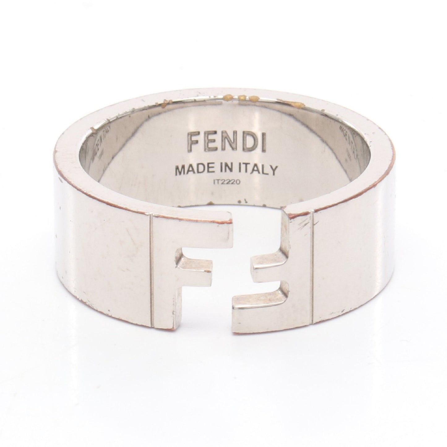 FFロゴ リング 指輪 メタル シルバー フェンディ アクセサリー FENDI