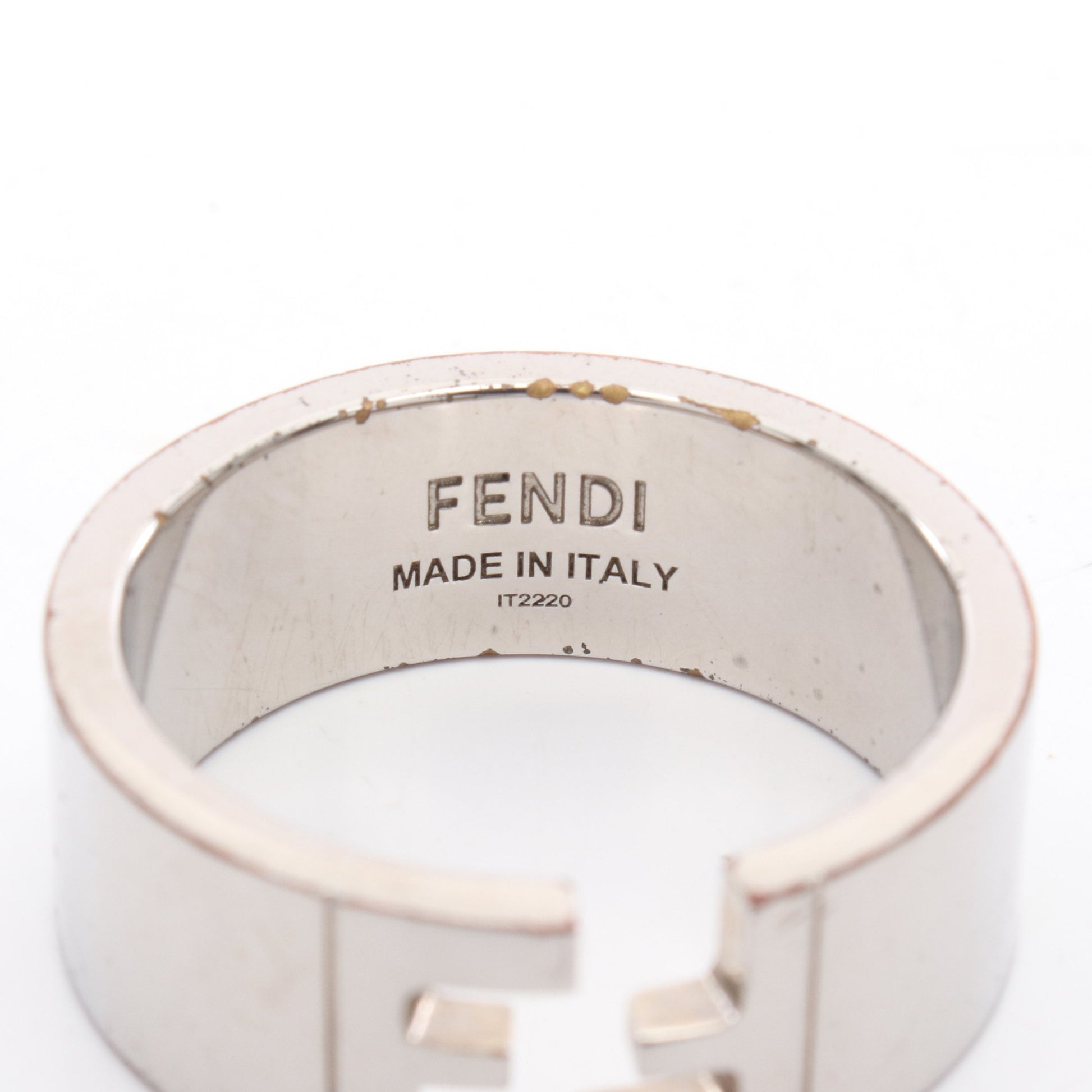 FFロゴ リング 指輪 メタル シルバー フェンディ アクセサリー FENDI