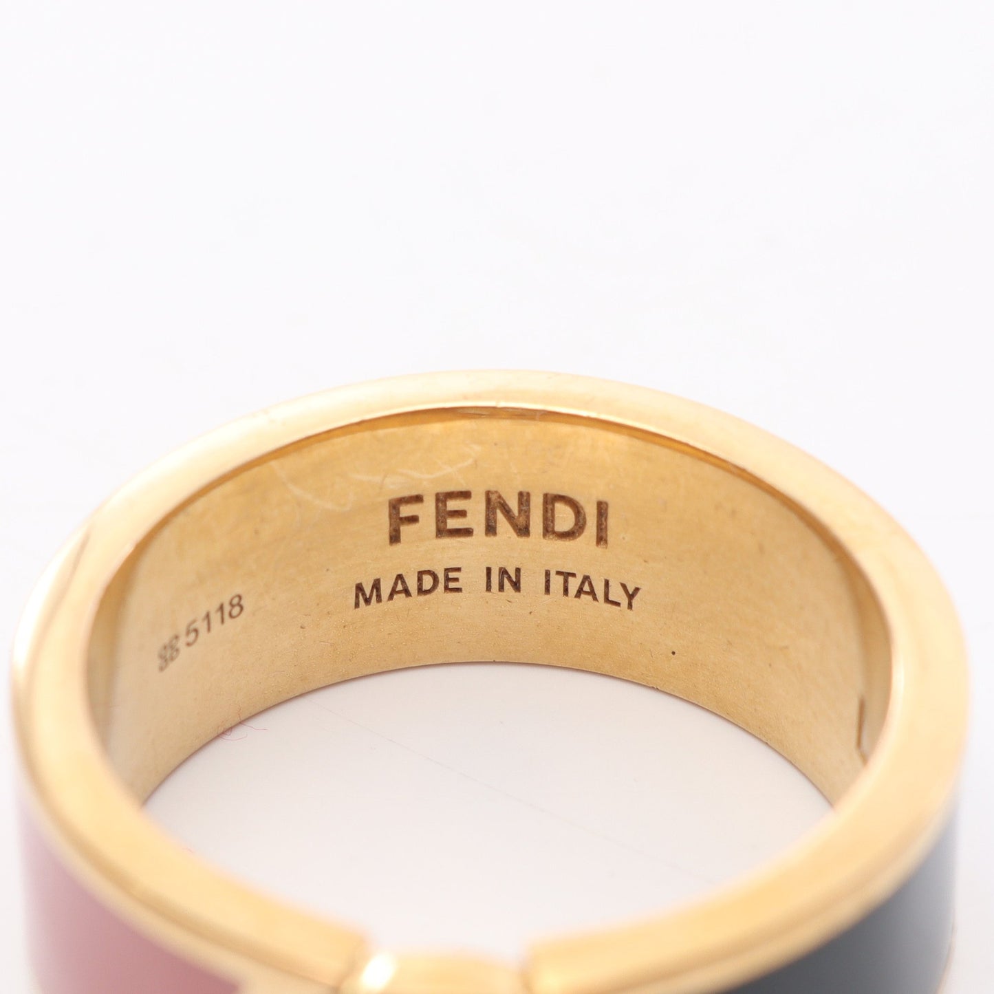 エフ イズ フェンディ リング 指輪 GP ゴールド ピンク ダークグリーン フェンディ アクセサリー FENDI