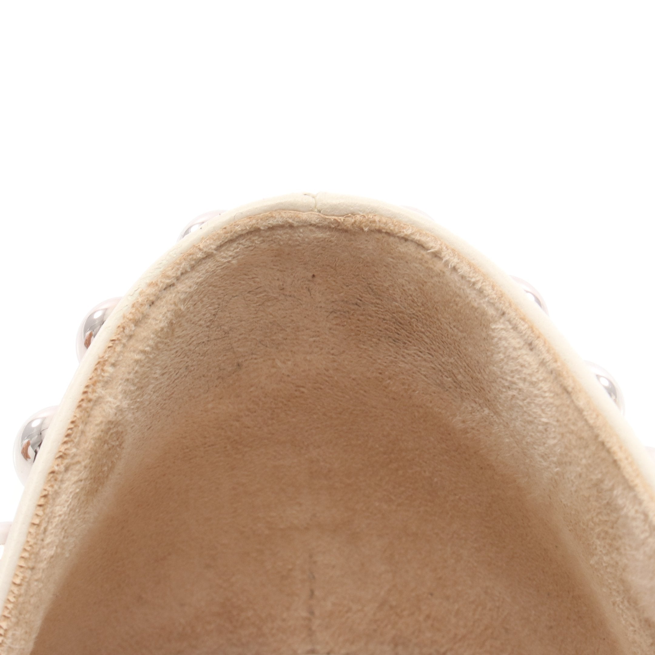 JOEZIE FLAT フラットシューズ スタッズ レザー アイボリー ジミー