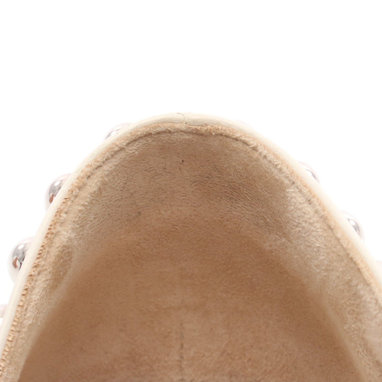 JOEZIE FLAT フラットシューズ スタッズ レザー アイボリー ジミーチュウ シューズ JIMMY CHOO