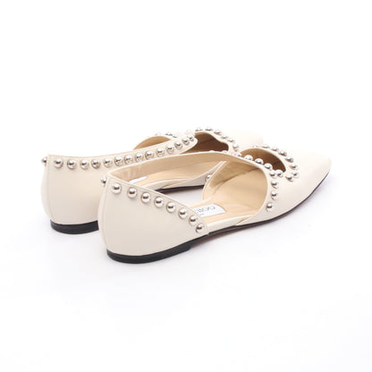 JOEZIE FLAT フラットシューズ スタッズ レザー アイボリー ジミーチュウ シューズ JIMMY CHOO