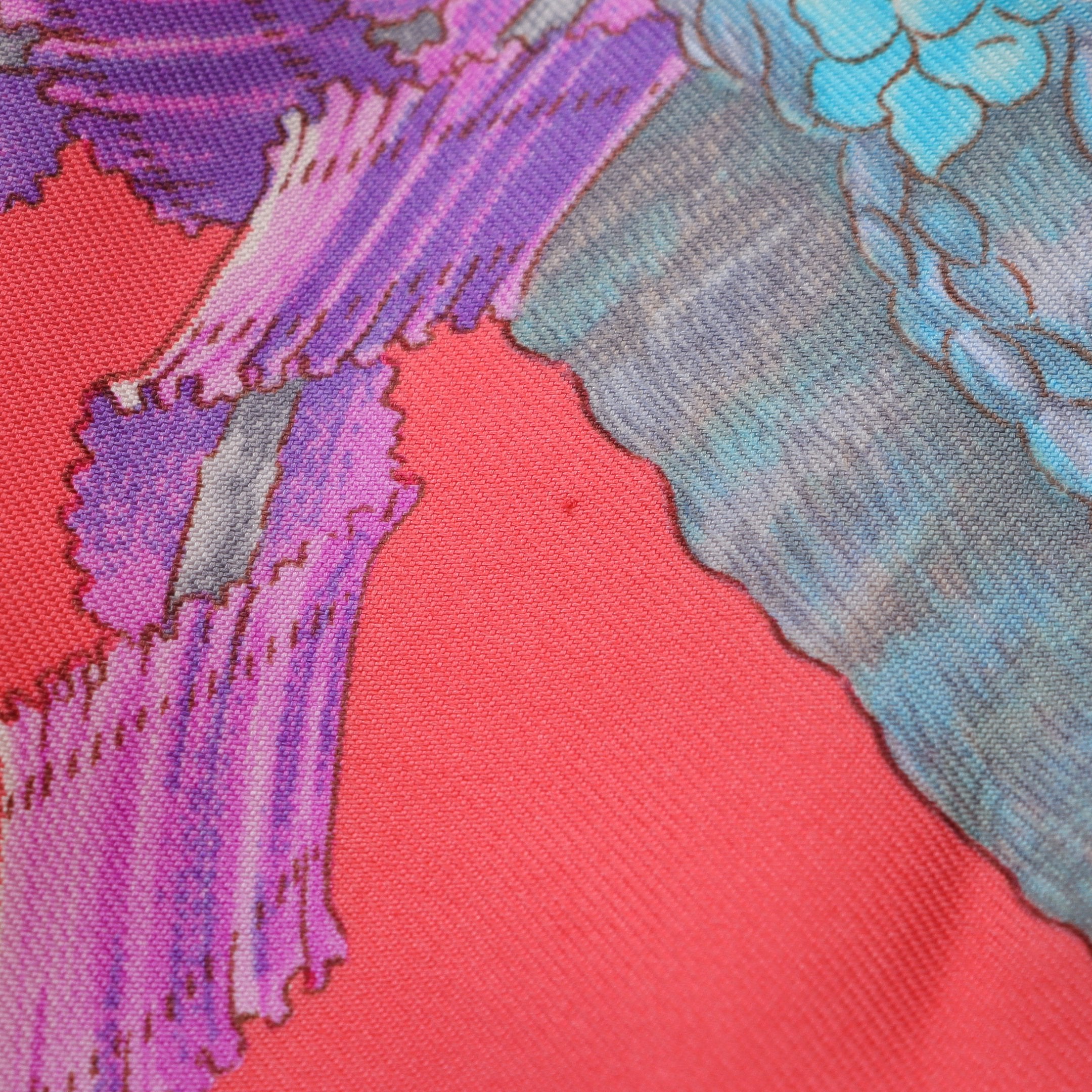 カレ90 LE SACRE DU PRINTEMPS スカーフ シルク コーラルピンク マルチ