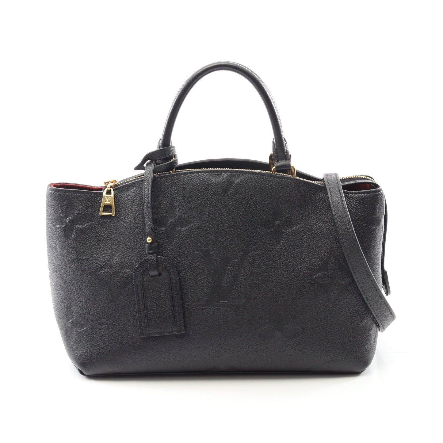 プティ パレPM モノグラムアンプラント ハンドバッグ レザー ブラック 2WAY ルイヴィトン バッグ LOUIS VUITTON
