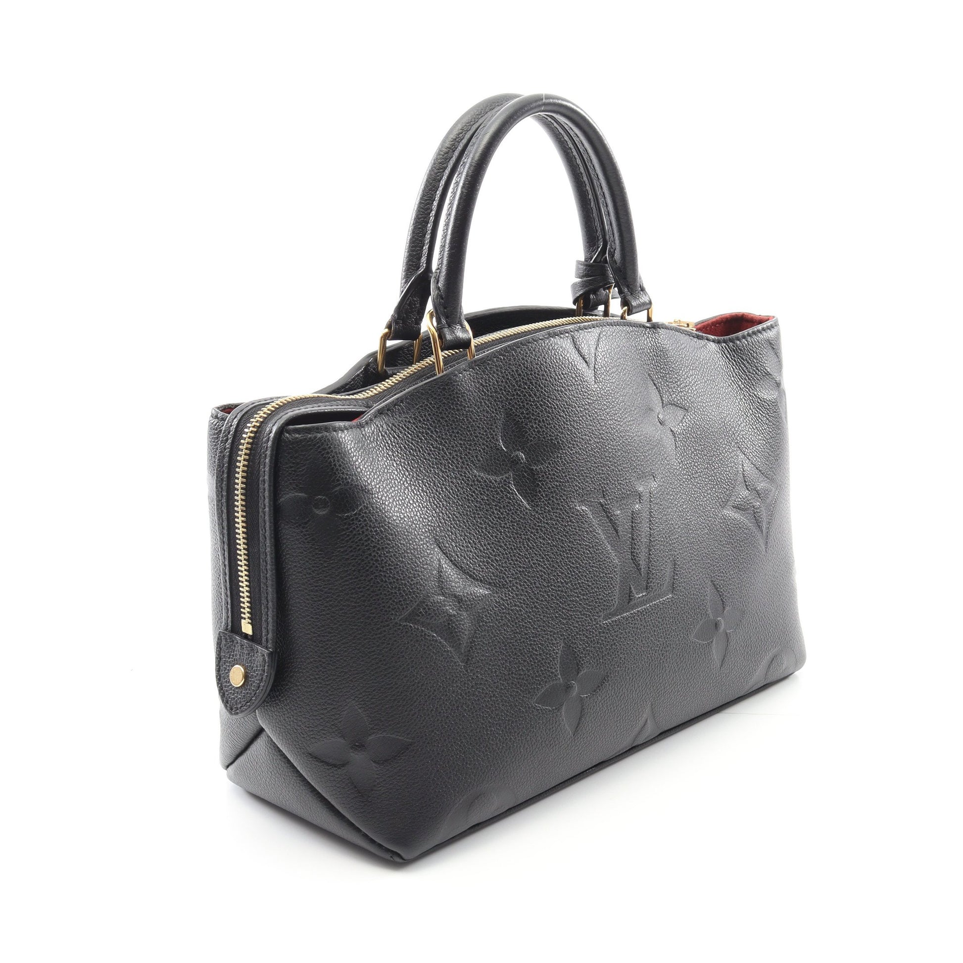 プティ パレPM モノグラムアンプラント ハンドバッグ レザー ブラック 2WAY ルイヴィトン バッグ LOUIS VUITTON