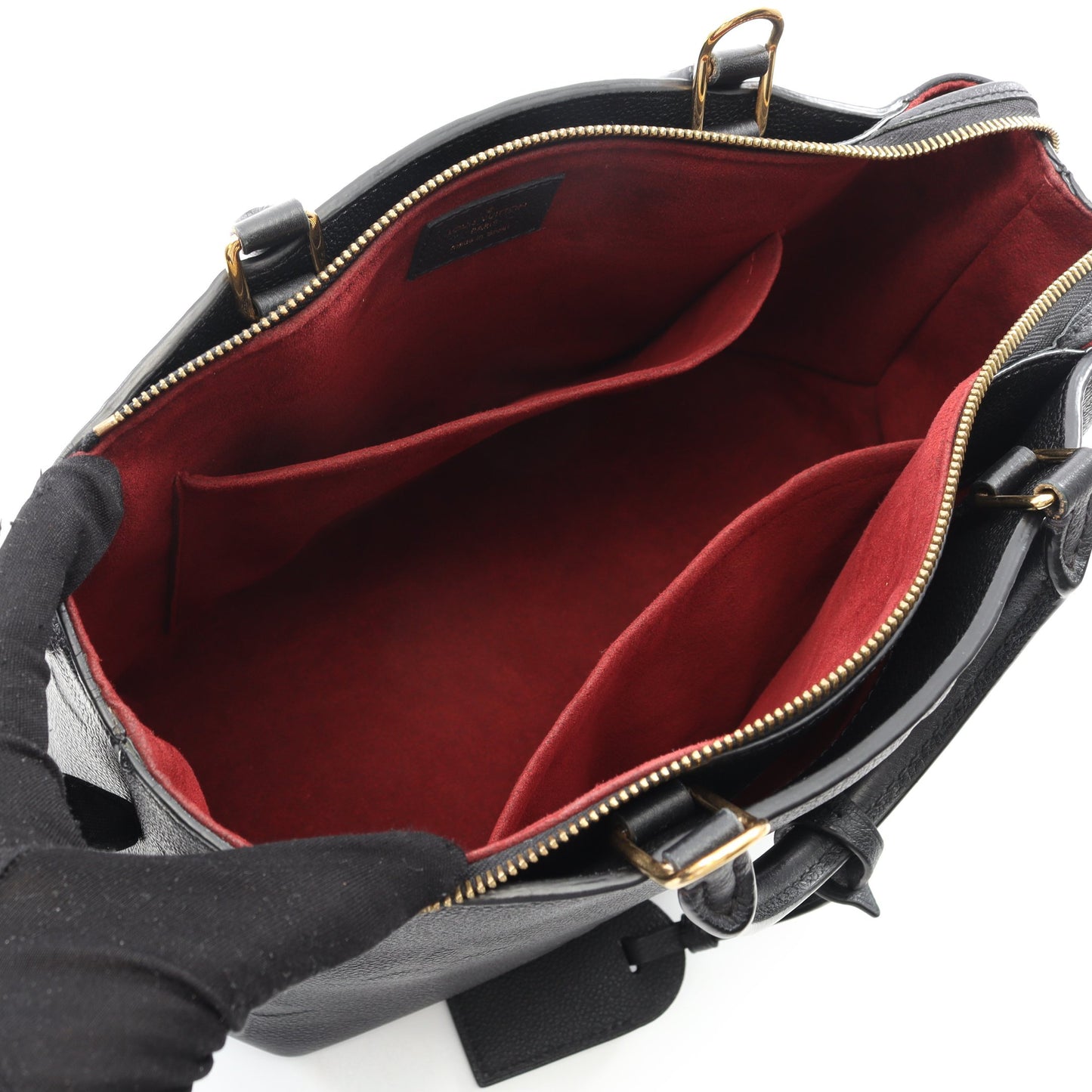 プティ パレPM モノグラムアンプラント ハンドバッグ レザー ブラック 2WAY ルイヴィトン バッグ LOUIS VUITTON